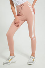 Load image into Gallery viewer, Redtag-Black-Basic-Jogger-With-Side-Applique-Joggers-Women's-