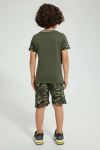 تنزيل الصورة على معرض الصور، Redtag-Green-Little-Dude-Print-Cut-N-Sew-Shorts-Set-Sets-Boys-2 to 8 Years