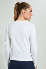 Load image into Gallery viewer, Redtag-White-Plain-Long-Sleeve-T-Shirt-Active-Tees-Women's-