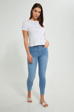تنزيل الصورة على معرض الصور، Redtag-White-Plain-Short-Sleeve-Crew-Neck-T-Shirt-Active-Tees-Women's-