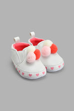 Load image into Gallery viewer, Redtag-White-Pram-Shoe-Colour:White,-Filter:Baby-Footwear-(0-to-18-Mths),-NBF-Casual-Shoes,-New-In,-New-In-NBF-FOO,-Non-Sale,-S22A,-Section:Kidswear-Baby-0 to 18 Months