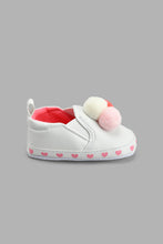 Load image into Gallery viewer, Redtag-White-Pram-Shoe-Colour:White,-Filter:Baby-Footwear-(0-to-18-Mths),-NBF-Casual-Shoes,-New-In,-New-In-NBF-FOO,-Non-Sale,-S22A,-Section:Kidswear-Baby-0 to 18 Months