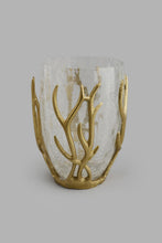 Load image into Gallery viewer, Redtag-Gold-Metal-&-Glass-Decorative-Vase-Vase-Home-Decor-