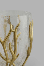 Load image into Gallery viewer, Redtag-Gold-Metal-&-Glass-Decorative-Vase-Vase-Home-Decor-