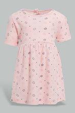 Load image into Gallery viewer, Redtag-Pink-Cat-Print-Dress-Dresses-Baby-0 to 12 Months