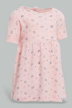 Load image into Gallery viewer, Redtag-Pink-Cat-Print-Dress-Dresses-Baby-0 to 12 Months