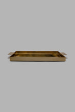 تنزيل الصورة على معرض الصور، Redtag-Gold-Metal-Rectangle-Tray-Trays-Home-Dining-