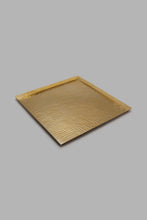 تنزيل الصورة على معرض الصور، Redtag-Gold-Metal-Square-Hammered-Platter-Serving-Platters-Home-Dining-