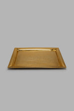تنزيل الصورة على معرض الصور، Redtag-Gold-Rectangle-Metal-Tray-Hammered-Trays-Home-Dining-