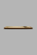 تنزيل الصورة على معرض الصور، Redtag-Gold-Metal-Rectangle-Tray-Trays-Home-Dining-