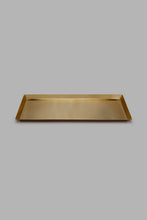 تنزيل الصورة على معرض الصور، Redtag-Gold-Metal-Rectangle-Tray-Trays-Home-Dining-