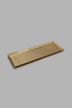 تنزيل الصورة على معرض الصور، Redtag-Gold-Metal-Rectangle-Tray-Trays-Home-Dining-