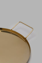 Load image into Gallery viewer, Redtag-Gold-Metal-Round-Tray-Trays-Home-Dining-