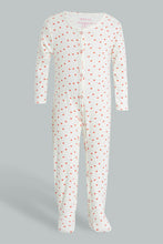 Load image into Gallery viewer, Redtag-Red-And-Grey-Heart-Print-Sleep-Suit-Colour:Red,-Filter:Baby-(0-to-12-Mths),-NBF-Sleepsuits,-New-In,-New-In-NBF,-Non-Sale,-PPE,-S22B,-Section:Kidswear-Baby-0 to 12 Months