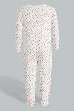 Load image into Gallery viewer, Redtag-Red-And-Grey-Heart-Print-Sleep-Suit-Colour:Red,-Filter:Baby-(0-to-12-Mths),-NBF-Sleepsuits,-New-In,-New-In-NBF,-Non-Sale,-PPE,-S22B,-Section:Kidswear-Baby-0 to 12 Months