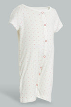 تنزيل الصورة على معرض الصور، Redtag-Red-And-Grey-Dot-Print-Romper-Colour:Red,-Filter:Baby-(0-to-12-Mths),-NBF-Rompers,-New-In,-New-In-NBF,-Non-Sale,-PPE,-S22B,-Section:Kidswear-Baby-0 to 12 Months