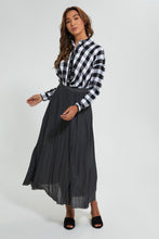 Load image into Gallery viewer, Redtag-Grey-Pleated-Midi-Skirt-Skirts-Women's-0