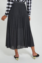 Load image into Gallery viewer, Redtag-Grey-Pleated-Midi-Skirt-Skirts-Women's-0