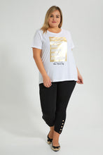 تنزيل الصورة على معرض الصور، Redtag-Graphic-T-Shirt-Colour:Black,-Filter:Plus-Size,-LDP-T-Shirts,-New-In,-New-In-LDP,-Non-Sale,-S22A,-Section:Women,-TBL-Women's-