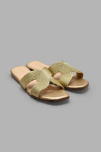 Load image into Gallery viewer, Redtag-Gold-Rope-Mule-Colour:Gold,-Filter:Women's-Footwear,-New-In,-New-In-Women-FOO,-Non-Sale,-S22A,-Section:Women,-Women-Casual-Sandals-Women's-