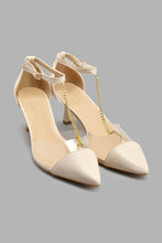 Load image into Gallery viewer, Redtag-Natural-Court-With-Chain-Trim-Colour:Beige,-Filter:Women's-Footwear,-New-In,-New-In-Women-FOO,-Non-Sale,-S22A,-Section:Women,-Women-Formal-Shoes-Women's-