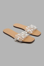 Load image into Gallery viewer, Redtag-Pearl-Trim-Mule-Character,-Colour:White,-Filter:Women's-Footwear,-New-In,-New-In-Women-FOO,-Non-Sale,-S22A,-Women-Casual-Sandals-Women's-