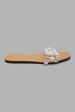 Load image into Gallery viewer, Redtag-Pearl-Trim-Mule-Character,-Colour:White,-Filter:Women's-Footwear,-New-In,-New-In-Women-FOO,-Non-Sale,-S22A,-Women-Casual-Sandals-Women's-