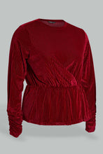 تنزيل الصورة على معرض الصور، Redtag-Velour-Peplum-Top-Tops-Women's-