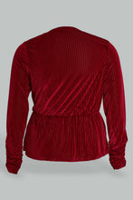 تنزيل الصورة على معرض الصور، Redtag-Velour-Peplum-Top-Tops-Women's-