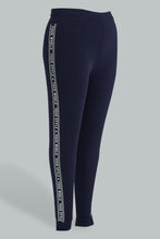 Load image into Gallery viewer, Redtag-Legging-With-Side-Print-Colour:Navy,-Filter:Plus-Size,-LDP-Leggings,-New-In,-New-In-LDP,-Non-Sale,-S22A,-Section:Women,-TBL-Women's-