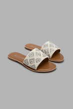 Load image into Gallery viewer, Redtag-Ivory-Embellished-Mule-Mules-Women's-