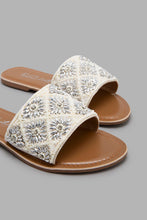 Load image into Gallery viewer, Redtag-Ivory-Embellished-Mule-Mules-Women's-
