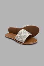 Load image into Gallery viewer, Redtag-Ivory-Embellished-Mule-Mules-Women's-