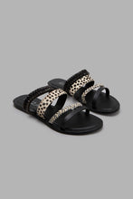 Load image into Gallery viewer, Redtag-Black-Strappy-Embellished-Mule-Mules-Women's-