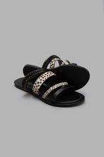 Load image into Gallery viewer, Redtag-Black-Strappy-Embellished-Mule-Mules-Women's-
