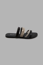 Load image into Gallery viewer, Redtag-Black-Strappy-Embellished-Mule-Mules-Women's-