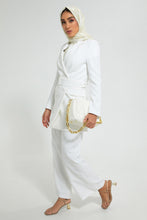 تنزيل الصورة على معرض الصور، Redtag-White-Long-Line-Belted-Jacket-Cardigans-Women's-