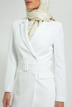 تنزيل الصورة على معرض الصور، Redtag-White-Long-Line-Belted-Jacket-Cardigans-Women's-
