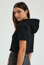 تنزيل الصورة على معرض الصور، Redtag-Black-Short-Sleeve-Sweatshirt-With-Emb-&-Print-Colour:Black,-FF,-Filter:Women's-Clothing,-New-In,-New-In-Women,-Non-Sale,-Section:Women,-W21B,-Women-Sweatshirts-Women's-