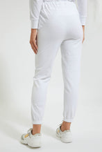 Load image into Gallery viewer, Redtag-White-Jogger-Teddy-Placement-Print-Colour:White,-FF,-Filter:Women's-Clothing,-New-In,-New-In-Women,-Non-Sale,-Section:Women,-W21B,-Women-Joggers-Women's-