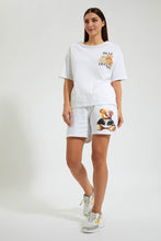 Load image into Gallery viewer, Redtag-White-Teddy-Placement-Print-T-Shirt-Colour:White,-FF,-Filter:Women's-Clothing,-New-In,-New-In-Women,-Non-Sale,-Section:Women,-W21B,-Women-T-Shirts-Women's-