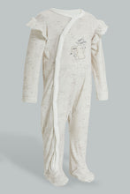 تنزيل الصورة على معرض الصور، Redtag-White-Bunny-Veloure-Printed-Sleep-Suit-Sleepsuits-Baby-0 to 12 Months