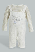 تنزيل الصورة على معرض الصور، Redtag-Beige-Star-Duangree-Romper-Rompers-Baby-0 to 12 Months