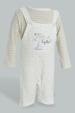 تنزيل الصورة على معرض الصور، Redtag-Beige-Star-Duangree-Romper-Rompers-Baby-0 to 12 Months