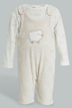 تنزيل الصورة على معرض الصور، Redtag-Beige-Sheep-Jacquard-Duangree-Rompers-Baby-0 to 12 Months