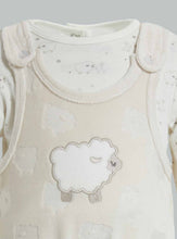 تنزيل الصورة على معرض الصور، Redtag-Beige-Sheep-Jacquard-Duangree-Rompers-Baby-0 to 12 Months