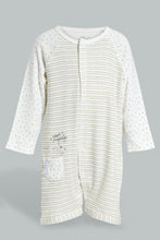 Load image into Gallery viewer, Redtag-Beige-Cut-&-Sewn-Boys-Romper-Rompers-Baby-0 to 12 Months