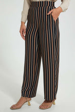 تنزيل الصورة على معرض الصور، Redtag-Wide-Leg-Striped-Trouser-Trousers-Women's-