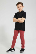 Load image into Gallery viewer, Redtag-Black-Pique-Polo-Plain-Boys-2 to 8 Years