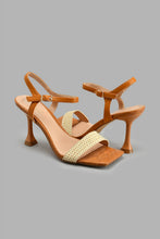 Load image into Gallery viewer, Redtag-Basket-Weave-Sandal-Colour:Tan,-Filter:Women's-Footwear,-New-In,-New-In-Women-FOO,-Non-Sale,-S22A,-Section:Women,-Women-Casual-Sandals-Women's-